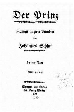 Der Prinz de Johannes Schlaf