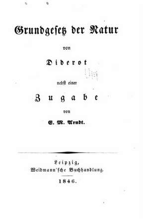 Grundgesetz Der Natur de Diderot