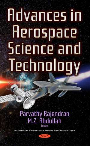 Advances in Aerospace Science & Technology de Parvathy Rajendran