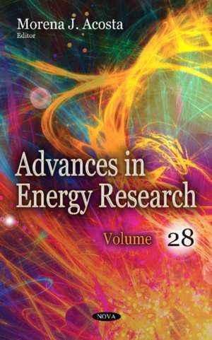 Advances in Energy Research: Volume 28 de Morena J Acosta