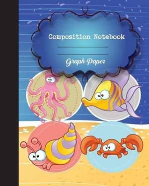 Graph Composition Notebook 8 X 10,120 Pages, Animal Potter Style Seamless de Mind Publisher