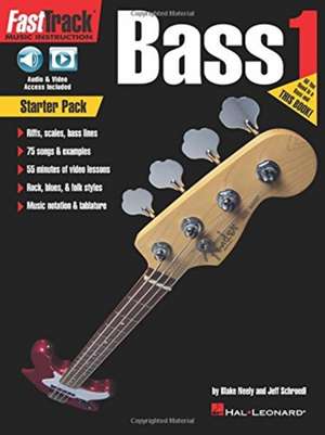 Fasttrack Bass Method - Starter Pack: Includes Book 1 with Online Audio and Video de Jeff Schroedl