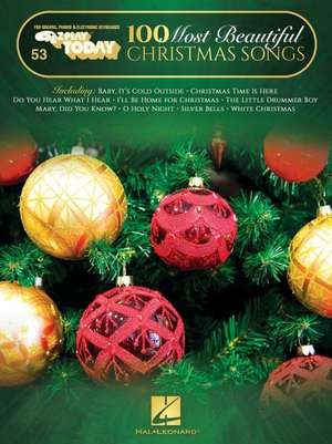 100 Most Beautiful Christmas Songs: E-Z Play Today #53 Songbook with Large Easy-To-Read Notation and Lyrics de Hal Leonard Publishing Corporation