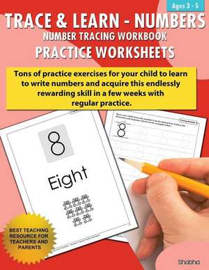 Trace & Learn Numbers Tracing Workbook Practice Worksheets de Shobha