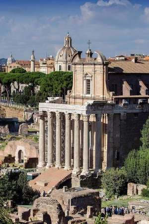 Ancient Roman Ruins at the Imperial Forum in Rome Italy Journal de Press, Benton