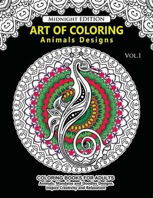 Art of Coloring Animal Design Midnight Edition de Animal Fantastic Team