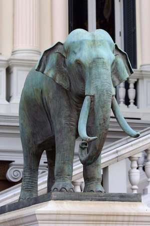 Bronze Elephant Statue at the Grand Palace in Bangkok Thailand Journal de Cs Creations