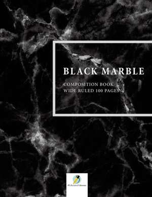 Black Marble Composition Book Wide Ruled 100 Pages de Journals and Notebooks