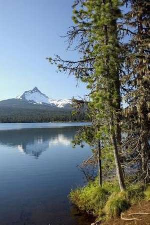 View of Mt. Washington from the Shore of Big Lake Oregon USA Journal de Cs Creations