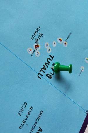 Tuvalu Map with Push Pin Journal de Cool Image