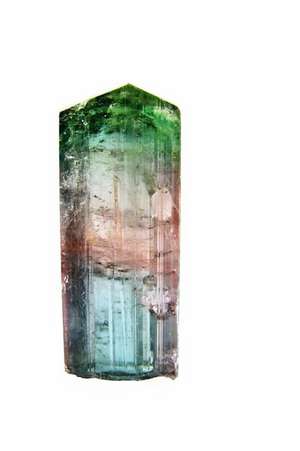 Tricolor Elbaite Tourmaline Crystal Mineral Journal de Cs Creations