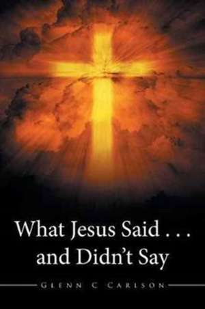 What Jesus Said . . . and Didn't Say de Glenn C Carlson