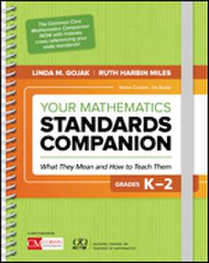 Your Mathematics Standards Companion, Grades K-2: What They Mean and How to Teach Them de Linda M. Gojak