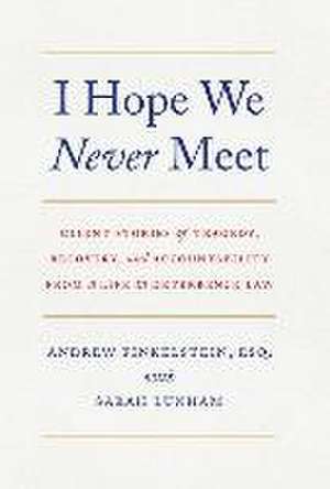 I Hope We Never Meet: Client Stories of Tragedy, Recovery, and Accountability from a Life in Deterrence Law de Andrew Finkelstein