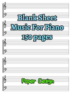 Blank Sheet Music for Piano de Design, Paper