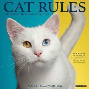 Cat Rules 2025 12 X 12 Wall Calendar de Willow Creek Press