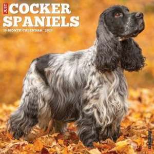 Just Cocker Spaniels 2025 12 X 12 Wall Calendar de Willow Creek Press