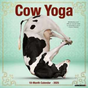 Cow Yoga 2025 12 X 12 Wall Calendar de Willow Creek Press