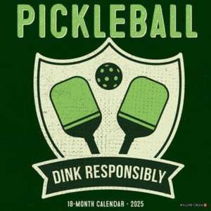 Pickleball 2025 12 X 12 Wall Calendar de Willow Creek Press