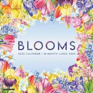 Blooms--Large Grid 2025 12 X 12 Wall Calendar de Willow Creek Press