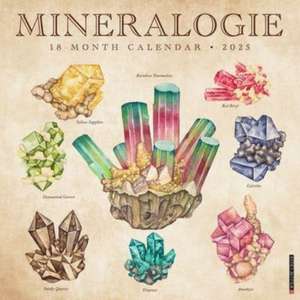 Mineralologie 2025 12 X 12 Wall Calendar de Willow Creek Press