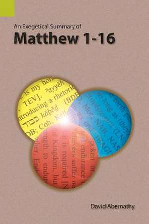 An Exegetical Summary of Matthew 1-16 de David Abernathy