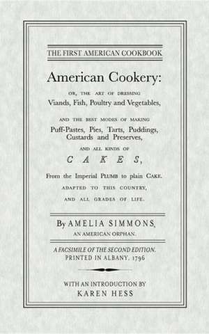 American Cookery de Amelia Simmons