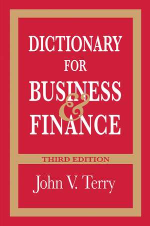 Dictionary for Business & Finance de John V. Terry