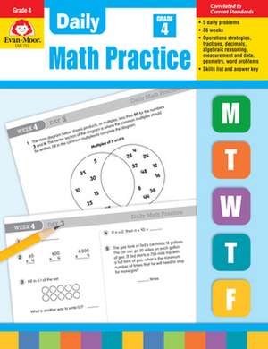 Daily Math Practice, Grade 4 Te de Evan-Moor Educational Publishers