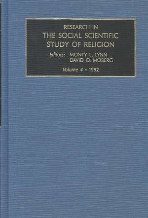 Research in the Social Scientific Study of Religion, Volume 4 de Joanne Marie Greer