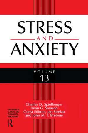 Stress And Anxiety de Charles D. Spielberger