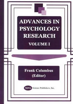 Advances in Psychology Research: Volume 1 de Frank Columbus