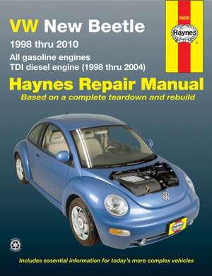 Volkswagen VW New Beetle 1.8 & 2.0L petrol (1998–2010) & 1.9L TDI diesel (1998–2004) Haynes Repair Manual (USA) de Haynes