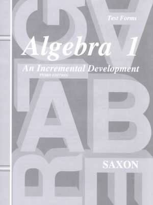 Saxon Algebra 1 Tests Only Third Edition: An Incremental Development de Jason Roucloux