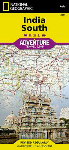 India, South: Travel Maps International Adventure Map de National Geographic Maps