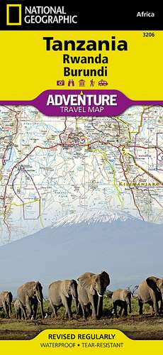 Tanzania, Rwanda, Burundi: Travel Maps International Adventure Map de National Geographic Maps