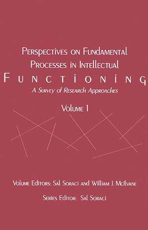 Perspectives on Fundamental Processes in Intellectual Functioning: A Survey of Research Approaches de Sal Soraci