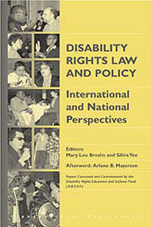 Disability Rights Law and Policy: International and National Perspectives de Mary Lou Breslin