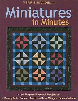 Miniatures in Minutes: 24 Paper-Pieced Projects-Complete Your Quilt with a Single Foundation [With Pattern(s)] de Terrie Sandelin