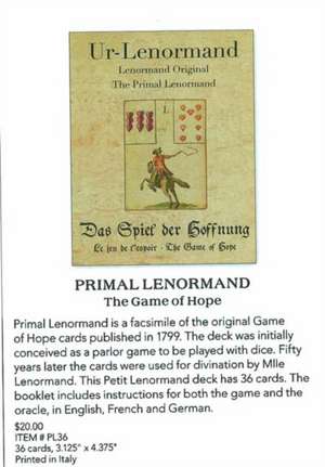 Primal Lenormand the Game of Hope: Guidance for Living a Unique & Authentic Life de Alexander Gluck