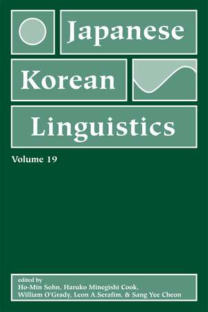 Japanese/Korean Linguistics, Volume 19 de Ho-Min Sohn