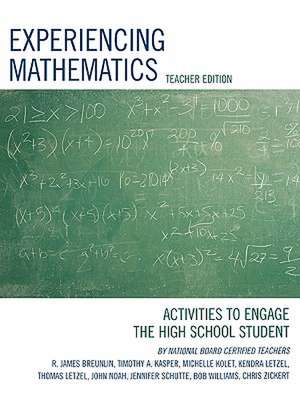 Experiencing Mathematics de R. James Breunlin