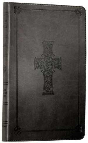 ESV Thinline Bible (TruTone, Charcoal, Celtic Cross Design, Red Letter) de Spck