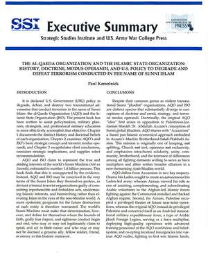 The Al-Qaeda Organization and the Islamic State Organization: History, Doctrine, Modus Operandi, and U.S. Policy to Degrade and Defeat Terrorism Conducted in the Name of Sunni Islam: History, Doctrine, Modus Operandi, and U.S. Policy to Degrade and Defeat Terrorism Conducted in the Name of Sunni Islam de Dr. Paul Kamolnick