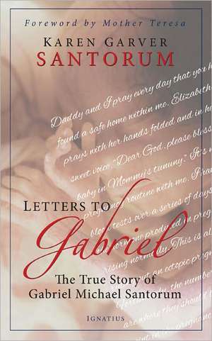 Letters to Gabriel: The True Story of Gabriel Michael Santorum de Karen Garver Santorum