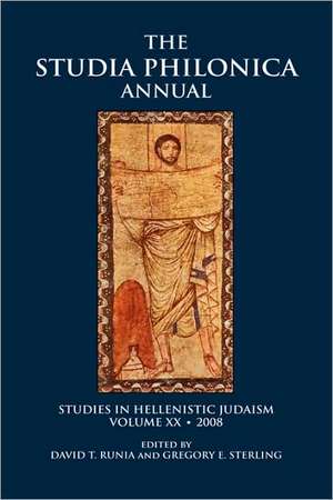 The Studia Philonica Annual XX, 2008: From Source Book to Textbook de David T. Runia