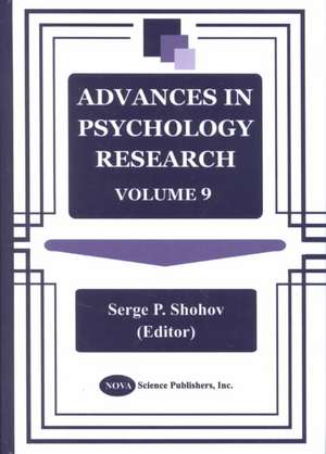 Advances in Psychology Research de Serge P. Shohov