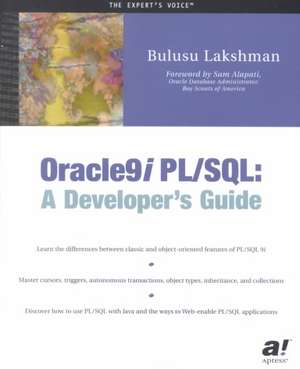 Oracle9i PL/SQL: A Developer's Guide de Bulusu Lakshman