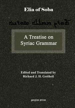 A Treatise on Syriac Grammar de Elia Of Soba