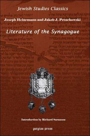 Literature of the Synagogue de Joseph Heinemann